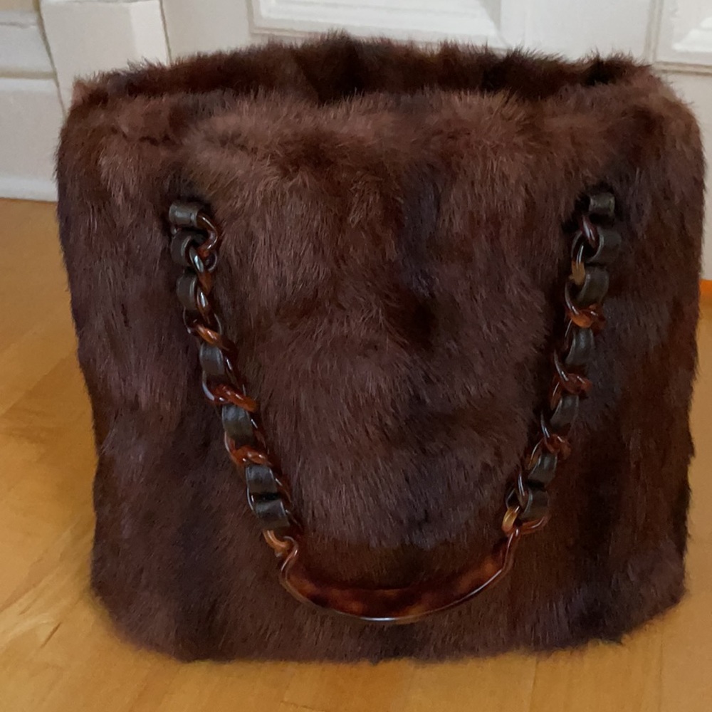 Authentic Chanel Fur bag